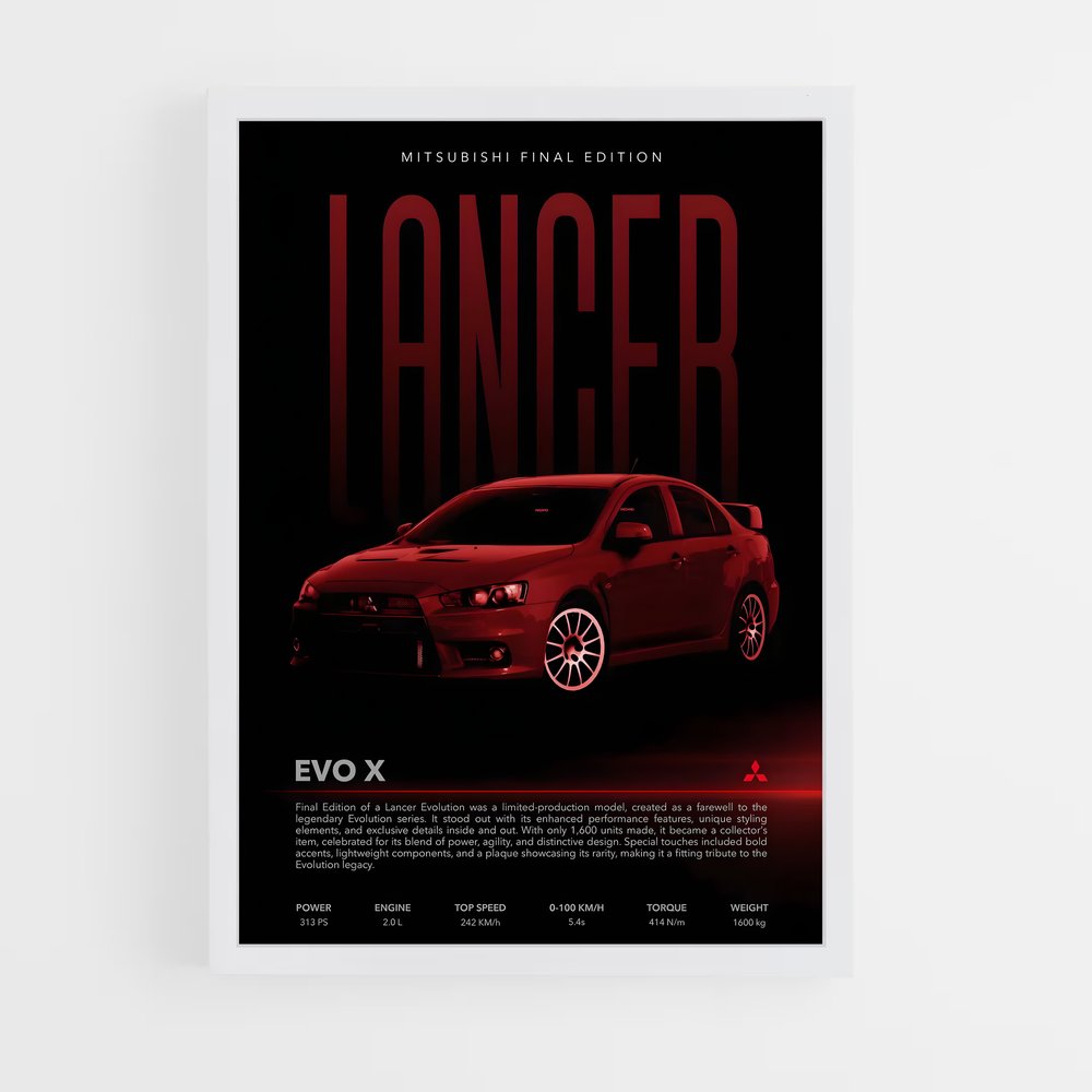 Poster Lancer Revolution – affiche Mitsubishi (vue 3)
